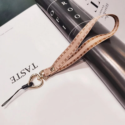 Vienkārša mobilā tālruņa aukla, īsa, sirds formas plaukstas virve pret nozaudēšanu, universāls mobilā tālruņa štrope, aproce, atslēgu piekariņa austiņu futrālis