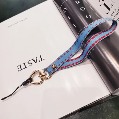 Vienkārša mobilā tālruņa aukla, īsa, sirds formas plaukstas virve pret nozaudēšanu, universāls mobilā tālruņa štrope, aproce, atslēgu piekariņa austiņu futrālis