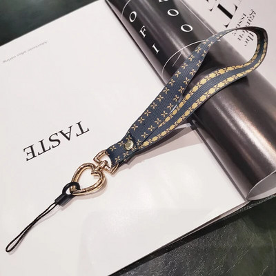 Vienkārša mobilā tālruņa aukla, īsa, sirds formas plaukstas virve pret nozaudēšanu, universāls mobilā tālruņa štrope, aproce, atslēgu piekariņa austiņu futrālis