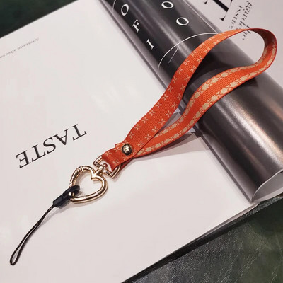 Vienkārša mobilā tālruņa aukla, īsa, sirds formas plaukstas virve pret nozaudēšanu, universāls mobilā tālruņa štrope, aproce, atslēgu piekariņa austiņu futrālis