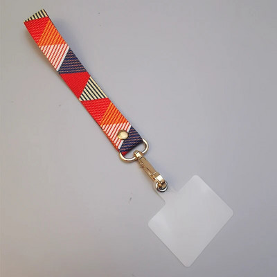 Mobilā tālruņa aukla īsa plaukstas platjoslas zem mobilā tālruņa futrālis Universāls klipsis pret nozaudēšanu, radoša retro raksta aukla