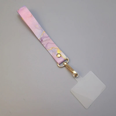 Mobilā tālruņa aukla īsa plaukstas platjoslas zem mobilā tālruņa futrālis Universāls klipsis pret nozaudēšanu, radoša retro raksta aukla