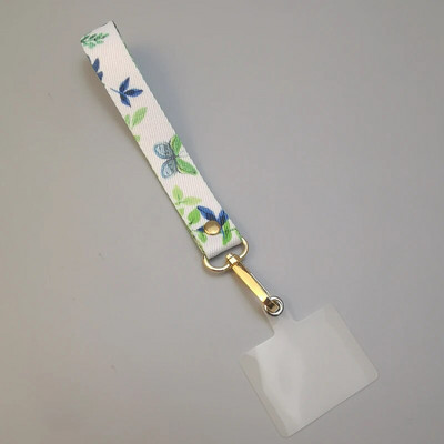 Mobilā tālruņa aukla īsa plaukstas platjoslas zem mobilā tālruņa futrālis Universāls klipsis pret nozaudēšanu, radoša retro raksta aukla