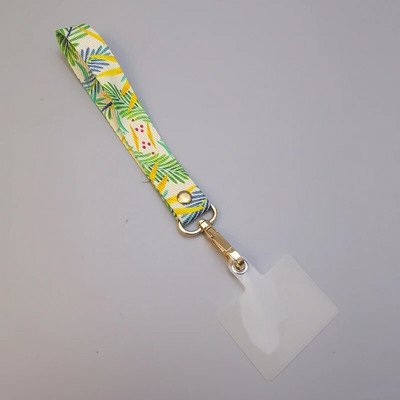 Mobilā tālruņa aukla īsa plaukstas platjoslas zem mobilā tālruņa futrālis Universāls klipsis pret nozaudēšanu, radoša retro raksta aukla