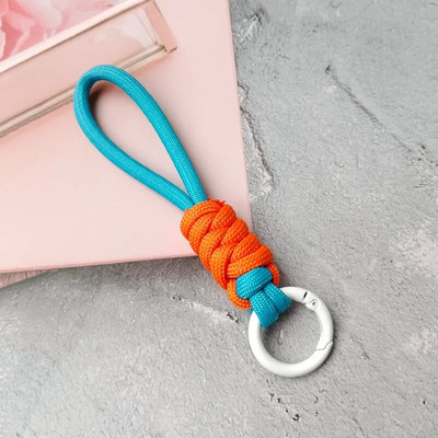 Breloc cu șnur împletit creativ pentru husa telefonului femeilor, curea de frânghie cu nod pierdut, breloc pentru mașină, accesorii bricolaj, breloc de modă