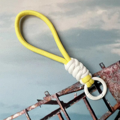 Breloc cu șnur împletit creativ pentru husa telefonului femeilor, curea de frânghie cu nod pierdut, breloc pentru mașină, accesorii bricolaj, breloc de modă