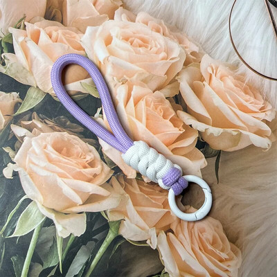 Breloc cu șnur împletit creativ pentru husa telefonului femeilor, curea de frânghie cu nod pierdut, breloc pentru mașină, accesorii bricolaj, breloc de modă