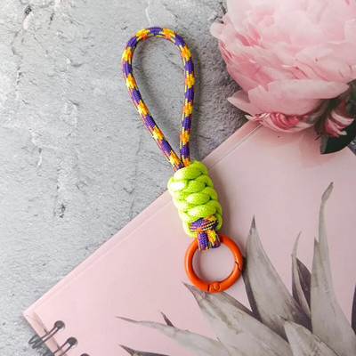 Breloc cu șnur împletit creativ pentru husa telefonului femeilor, curea de frânghie cu nod pierdut, breloc pentru mașină, accesorii bricolaj, breloc de modă
