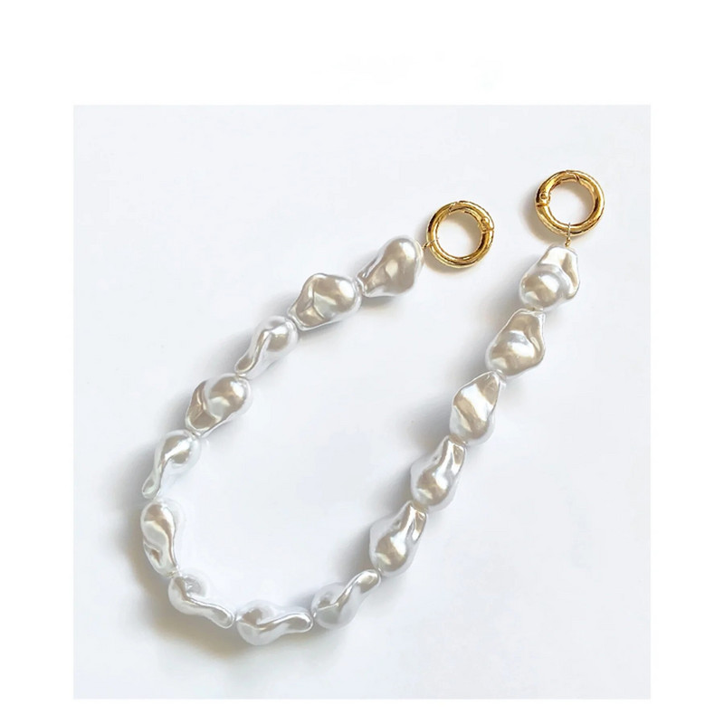 Korejas mobilā tālruņa akmens pērļu rokassprādzes ķēde iPhone 14 13 12 Pro Max Samsung Flip 3 4 Flip3 Flip4