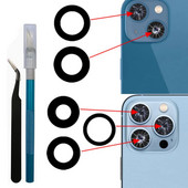 Zamjena staklene leće stražnje kamere s ljepilom i alatom za popravak za iPhone X XR XS 11 12 13 Mini Pro Max