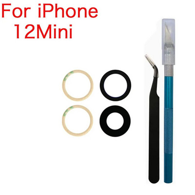Zamjena staklene leće stražnje kamere s ljepilom i alatom za popravak za iPhone X XR XS 11 12 13 Mini Pro Max