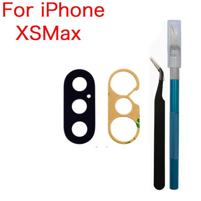 Zamjena staklene leće stražnje kamere s ljepilom i alatom za popravak za iPhone X XR XS 11 12 13 Mini Pro Max