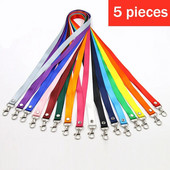 5 τεμ. Κρεμαστό λουρί για λαιμό Κορδόνι ασφαλείας για κρεμαστό λαιμό Κορδόνι για κινητά τηλέφωνα Όνομα βάσης σήματος Κλειδιά Μεταλλικό δαχτυλίδι