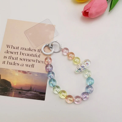 Kratki prijenosni lanac Manual Bead Cloud Šarene okrugle perle Privjesak Univerzalna torbica za telefon Anti-gubitak Remen za mobilni telefon Traka