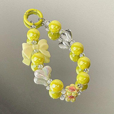 Korejski slatki cvjetni mašni za telefonsku vrpcu za ručni zglob Ženski ručni lanac, kratki Anti-lost za iPhone 15 Dodaci