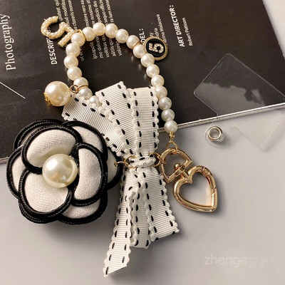 Maza smaržīga ziedu loka pērļu rokassprādze Mobilā tālruņa aukla Sieviešu pārnēsājams piekarināms tālrunis Universāls Pret Loss Štrope