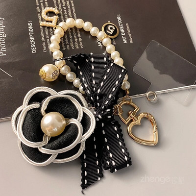 Maza smaržīga ziedu loka pērļu rokassprādze Mobilā tālruņa aukla Sieviešu pārnēsājams piekarināms tālrunis Universāls Pret Loss Štrope