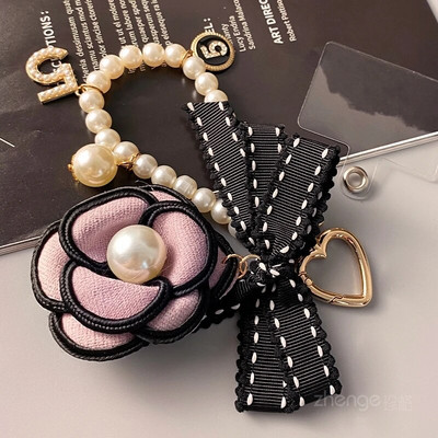 Maza smaržīga ziedu loka pērļu rokassprādze Mobilā tālruņa aukla Sieviešu pārnēsājams piekarināms tālrunis Universāls Pret Loss Štrope