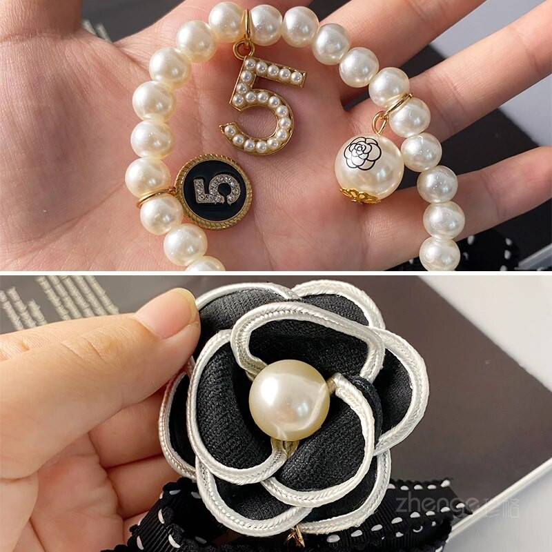 Maza smaržīga ziedu loka pērļu rokassprādze Mobilā tālruņa aukla Sieviešu pārnēsājams piekarināms tālrunis Universāls Pret Loss Štrope