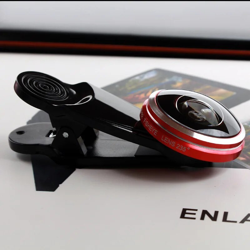 Mobilā tālruņa zivs acs objektīvs 235 grādu Super Fish Eyes kameras objektīvs viedtālrunim iPhone Samsung Xiaomi Fish Eye Lente De Celular