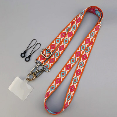 Universalus Retro kinietiško stiliaus telefono dirželis kryžminio korpuso dirželis, grandinės segtukas, pečių prailginimas, apsaugantis nuo praradimo mobiliojo telefono dirželis