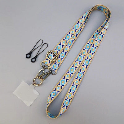 Universalus Retro kinietiško stiliaus telefono dirželis kryžminio korpuso dirželis, grandinės segtukas, pečių prailginimas, apsaugantis nuo praradimo mobiliojo telefono dirželis