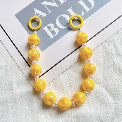 Varavīksnes nakts gaismas krelles pērļu ķēdes tālruņa futrālis, siksniņa plaukstas locītava pret pazaudēšanu atslēgu piekariņu kulons Atslēgu piekariņa rotaslietas sievietēm, meitenēm