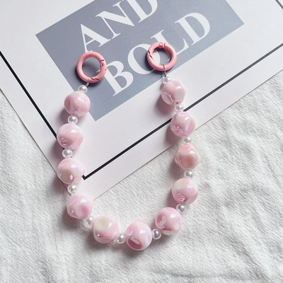 Varavīksnes nakts gaismas krelles pērļu ķēdes tālruņa futrālis, siksniņa plaukstas locītava pret pazaudēšanu atslēgu piekariņu kulons Atslēgu piekariņa rotaslietas sievietēm, meitenēm