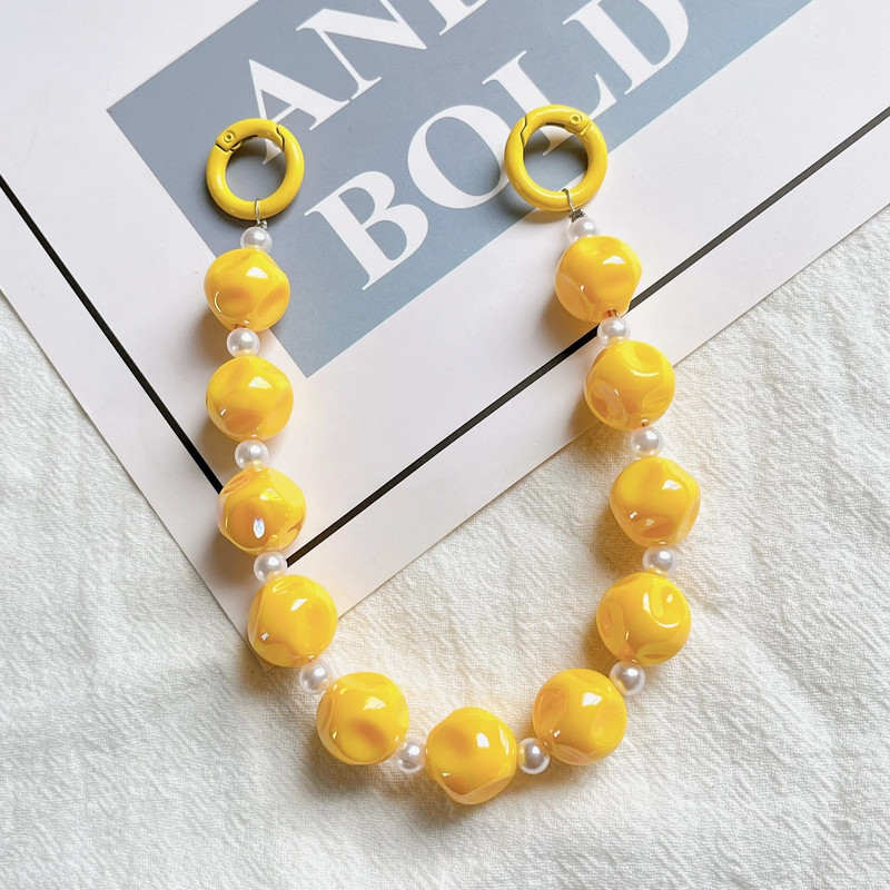 Varavīksnes nakts gaismas krelles pērļu ķēdes tālruņa futrālis, siksniņa plaukstas locītava pret pazaudēšanu atslēgu piekariņu kulons Atslēgu piekariņa rotaslietas sievietēm, meitenēm