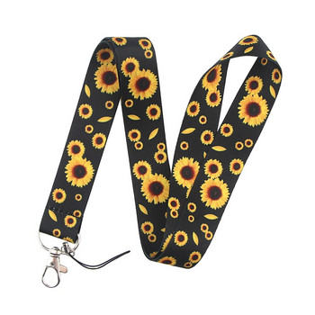 Ransitute R1269 Hidden Disability Sunflower Creative Badge ID Връзки за мобилен телефон Въже Ключове Връзки за ремъци за врата Аксесоари