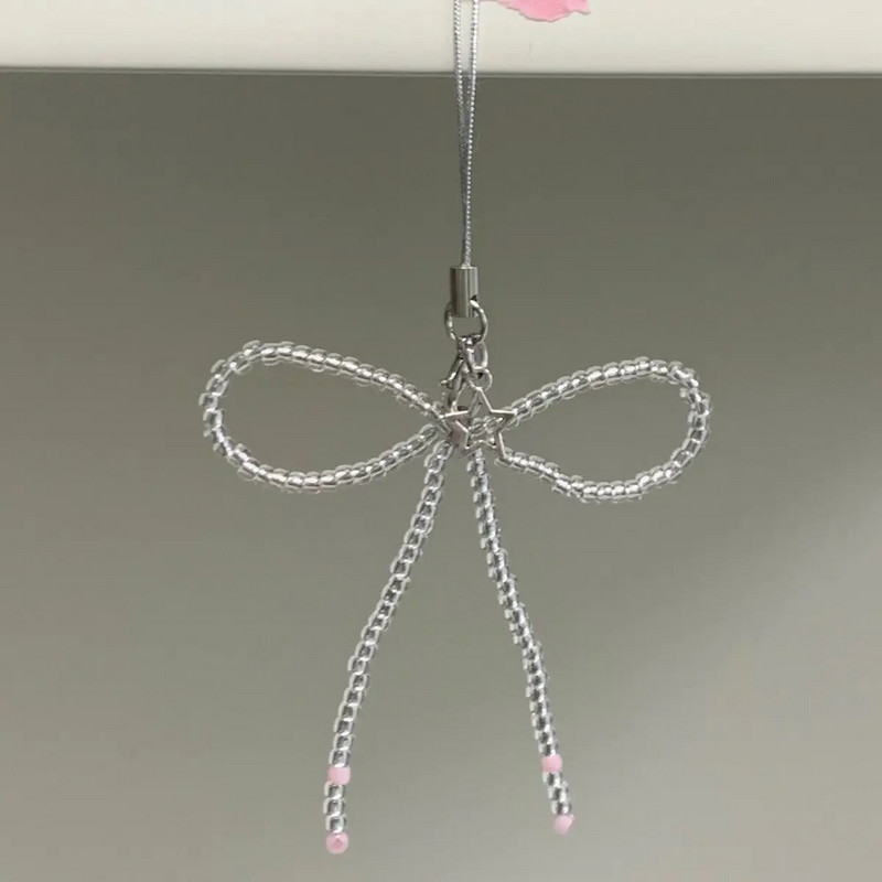 Kawaii privjesak za telefon Slatka perla leptir privjesak za ključeve Dodaci za iP14Plus CCD kameru Školska torba Ins Korea Sweet Girl