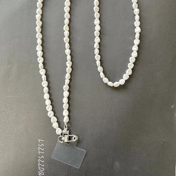 Πολυτελές απλό τηλέφωνο Crossbody Lanyard Pearl Chain Special-Shaped for Samsung Flip 4 3 5G iPhone 14 Pro max 13 12 11 pro max