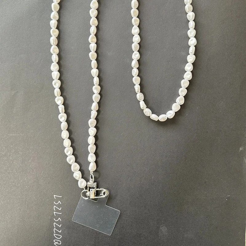 Luksusa vienkārša tālruņa šķērssiksnas siksnas īpašas formas pērļu ķēde Samsung Flip 4 3 5G iPhone 14 Pro max 13 12 11 pro max