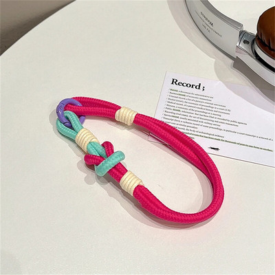 Rokas siksna tālruņa piekariņam Luksusa šūnu aksesuāri ar atslēgu virves krāsainām rokassprādzēm Telefona rotaslietas virves atslēgu piekariņš