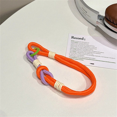 Rokas siksna tālruņa piekariņam Luksusa šūnu aksesuāri ar atslēgu virves krāsainām rokassprādzēm Telefona rotaslietas virves atslēgu piekariņš