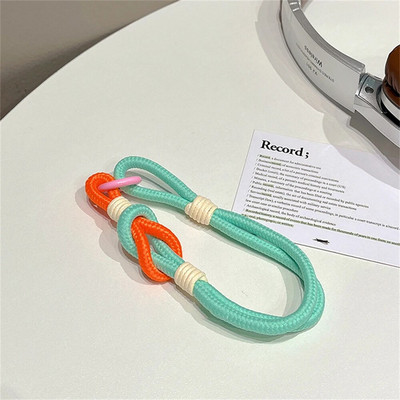 Rokas siksna tālruņa piekariņam Luksusa šūnu aksesuāri ar atslēgu virves krāsainām rokassprādzēm Telefona rotaslietas virves atslēgu piekariņš