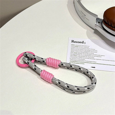 Rokas siksna tālruņa piekariņam Luksusa šūnu aksesuāri ar atslēgu virves krāsainām rokassprādzēm Telefona rotaslietas virves atslēgu piekariņš