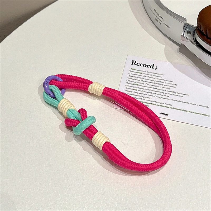 Rokas siksna tālruņa piekariņam Luksusa šūnu aksesuāri ar atslēgu virves krāsainām rokassprādzēm Telefona rotaslietas virves atslēgu piekariņš
