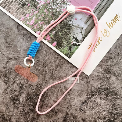 Atslēgu piekariņa štrope regulējams vads mobilā tālruņa piekariņam Spilgtas krāsas kakla siksniņa atslēgām Universāls Landyard atslēgu piekariņš sievietēm