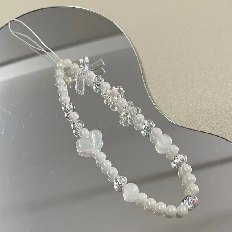 Vibu helmestega mobiiltelefoni amulett rihm kett kaelapael naistele tüdrukutele ehted liblikas telefonihoidja helmed ripats kaunistused hulgimüük