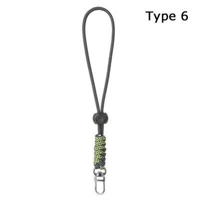 Lanac za mobilni telefon Prsten Kabel za ključeve Narukvica Luksuzni viseći držač za mobitel Uže kontrastnih boja Paracord privjesak za ključeve