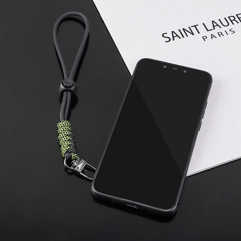 Lanac za mobilni telefon Prsten Kabel za ključeve Narukvica Luksuzni viseći držač za mobitel Uže kontrastnih boja Paracord privjesak za ključeve