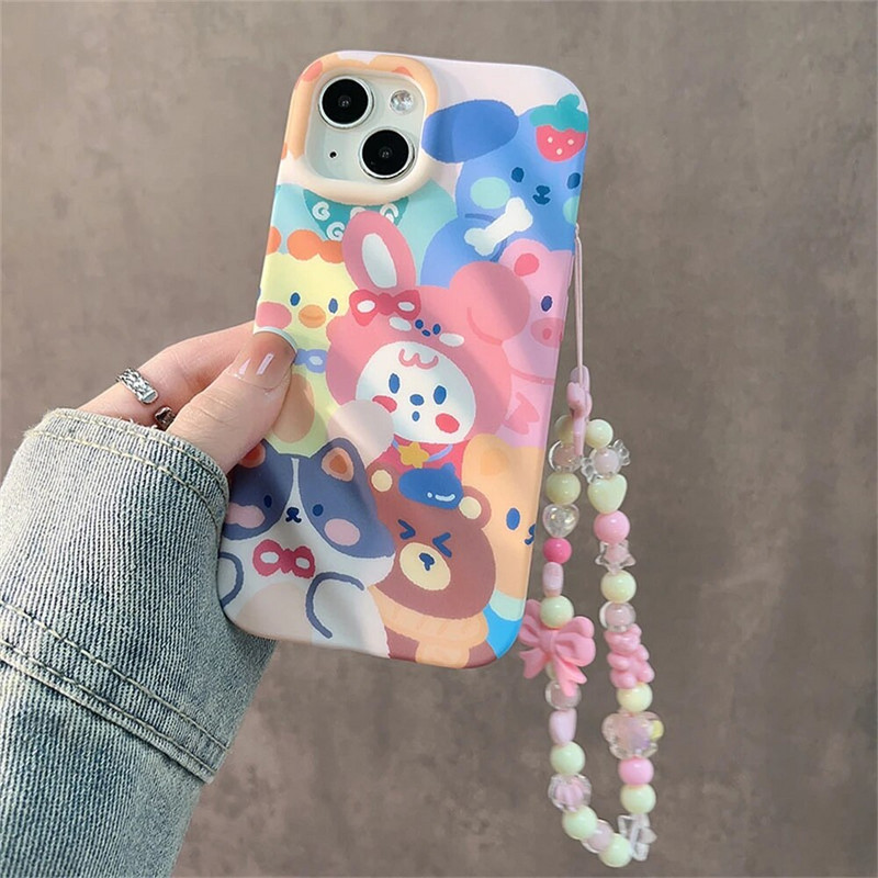 Korea armas võlukaru armastussüdame vibusõlme telefoniketid iPhone`ile naistele, tüdrukutele, ehted rihm, helmestega kaelapael, rippuvast nöörist käevõru