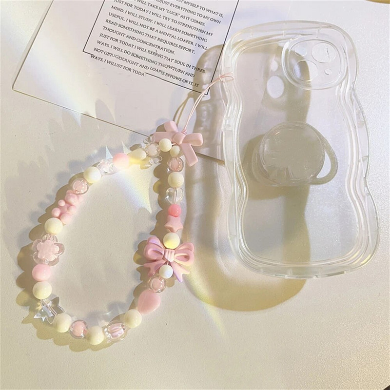 Korea armas võlukaru armastussüdame vibusõlme telefoniketid iPhone`ile naistele, tüdrukutele, ehted rihm, helmestega kaelapael, rippuvast nöörist käevõru