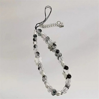 Girly Love Heart Purpura Rozā kulons Tālruņa ķēde Pret Lost Siksna Akrila Abacus Pērlītēm