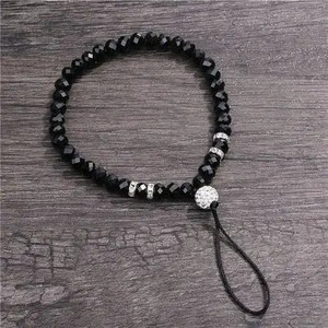 Lanț de margele la modă șnur pentru telefon mobil Snur scurt pentru cheie USB brățară cristal husă pentru telefon pandantiv cu flori Curele de mână anti-pierdere