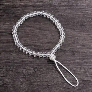 Lanț de margele la modă șnur pentru telefon mobil Snur scurt pentru cheie USB brățară cristal husă pentru telefon pandantiv cu flori Curele de mână anti-pierdere