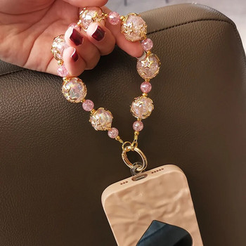 Κορδόνι κινητού τηλεφώνου Bursting Star Beaded Bracelet Handmade Beaded Bracelet Anti-lost Phone Clip Universal Lanyard for Keys