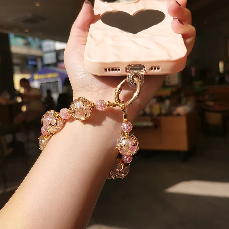 Mobilā tālruņa aukla Bursting Star fāzēm rokassprādze Ar rokām darināta fāzēm rokassprādze pret pazaudēšanu tālruņa klipsim Universāla aukla atslēgām