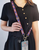 Virves kaklarota mobilajam tālrunim pret pazaudēšanu, retro izšūšana, regulējama siksniņa kaklarota ar vadu tālruņa drošības saiti iPhone 14